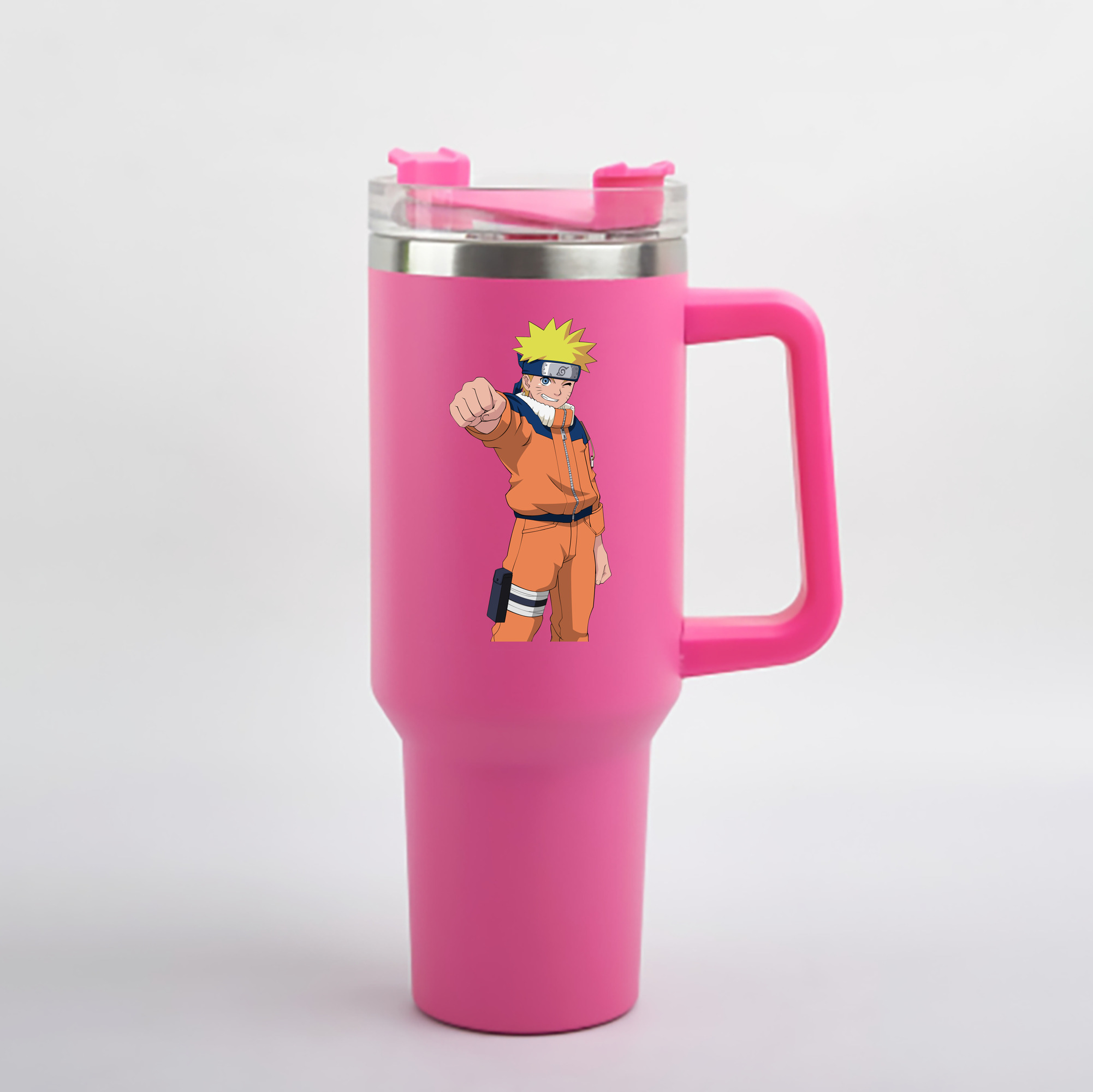 （画像用） NARUTO -ナルト- うずまき ナルト Uzumaki Naruto 1200mL車用タンブラー - クリスタルステッカー（プラスチックストロー付き）
